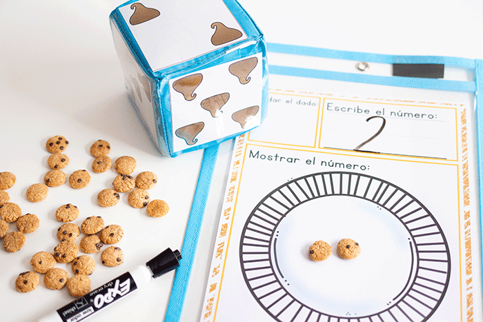 count to 10 activity for preschoolers with a fun chocolate chip theme.