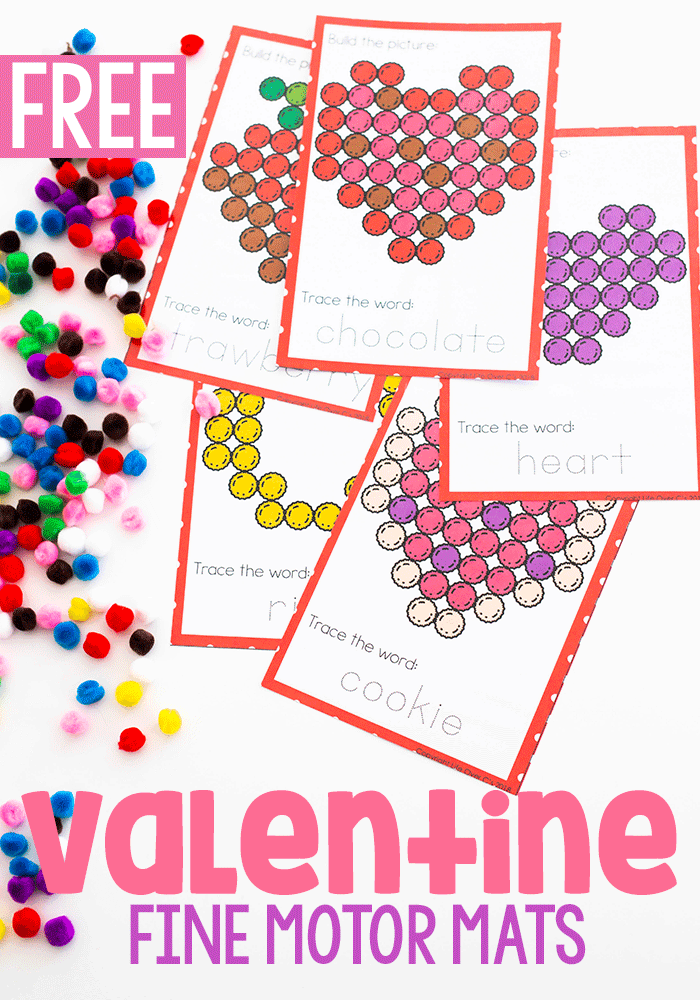 Valentine's Day Crafts Fine Motor Activities for Preschool, Pre-K