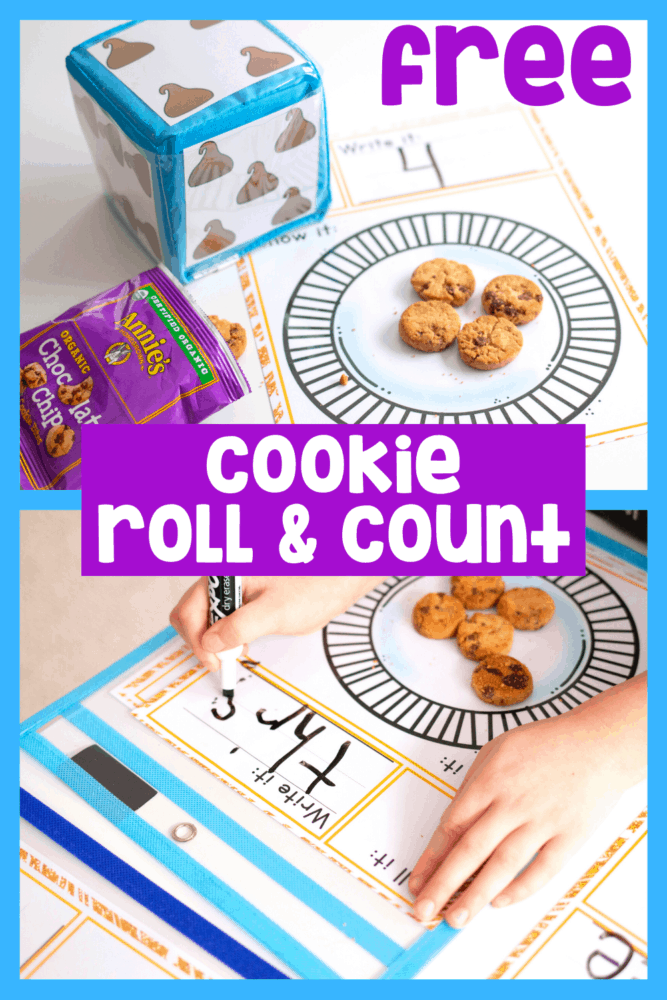free printable counting activity for preschoolers. practice counting with this low-prep roll and count dice activity for math centers.
