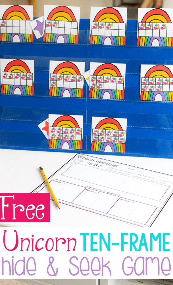 free printable ten-frame math center for preschool and pre-k