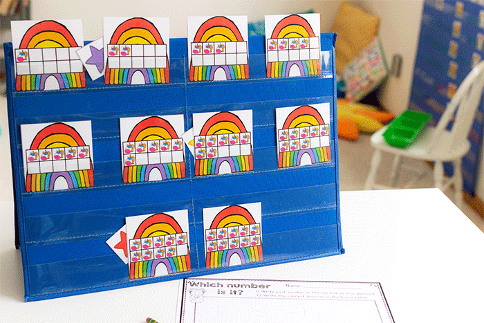 free printable ten-frame math center for preschool and pre-k