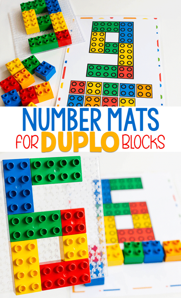 Free Printable DUPLO Counting Mats for Preschoolers