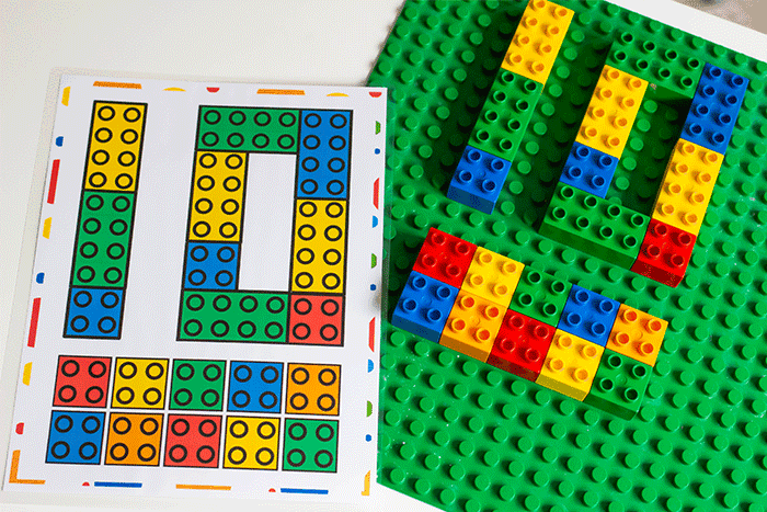 free printable duplo counting mats for preschoolers