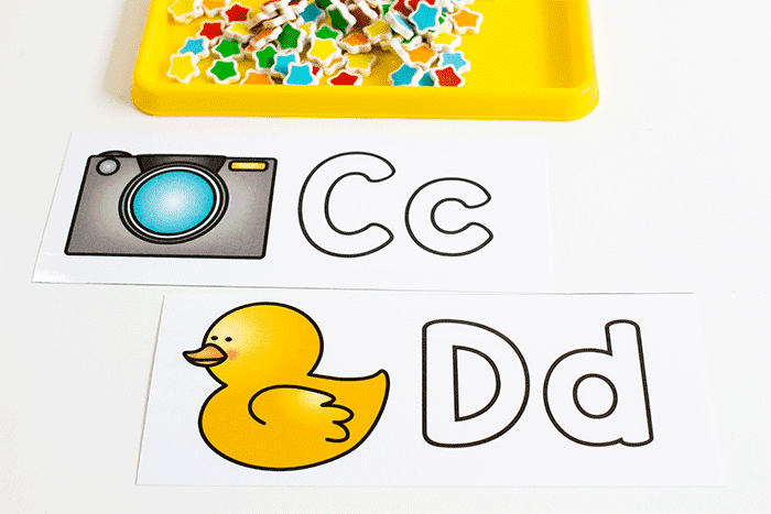free printable alphabet outlines for beginning sounds and fine motor skills.