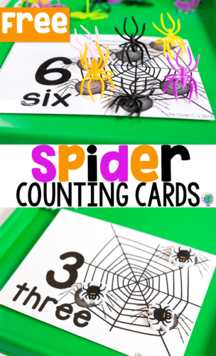 Printable Spider Counting Cards for Preschool - Life Over C's