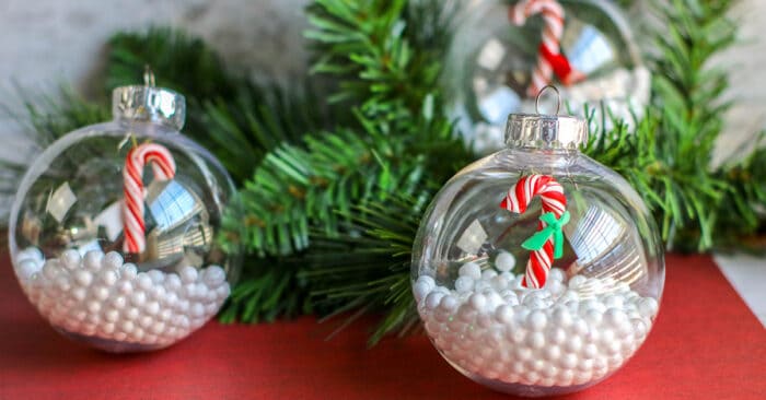 DIY Candy Cane Christmas Ornament for Preschoolers