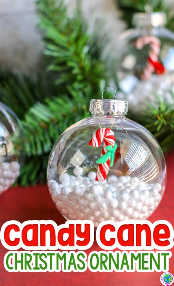 candy cane christmas ornament for kids