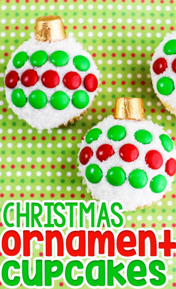 holiday ornament cupcakes