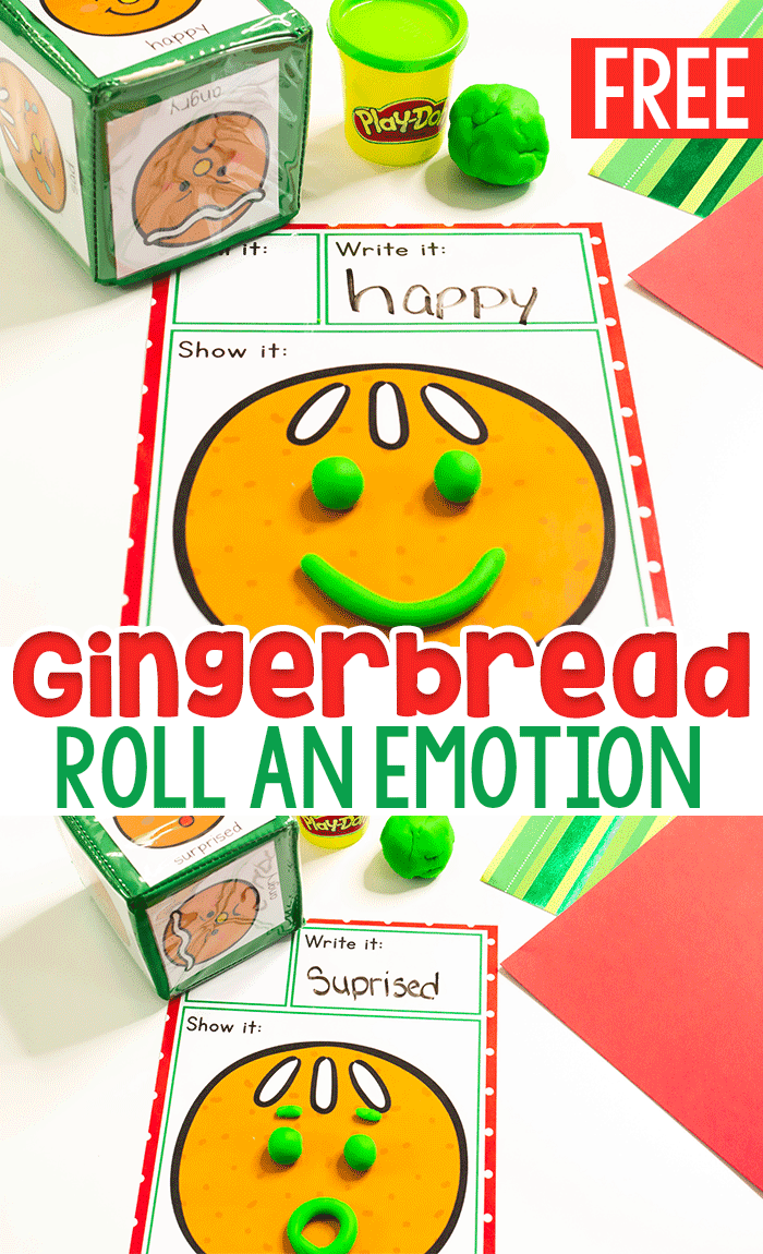 Gingerbread Emotions Roll & Create Activity