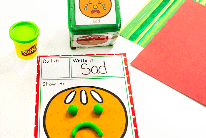 gingerbread emotions roll create activity