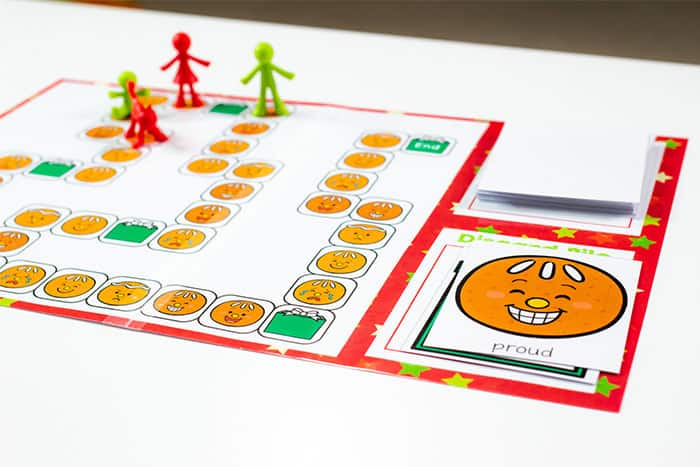 Free Printable Gingerbread Emotions Board Game for Kids 15 photo showing how to play the gingerbread emotions board game.