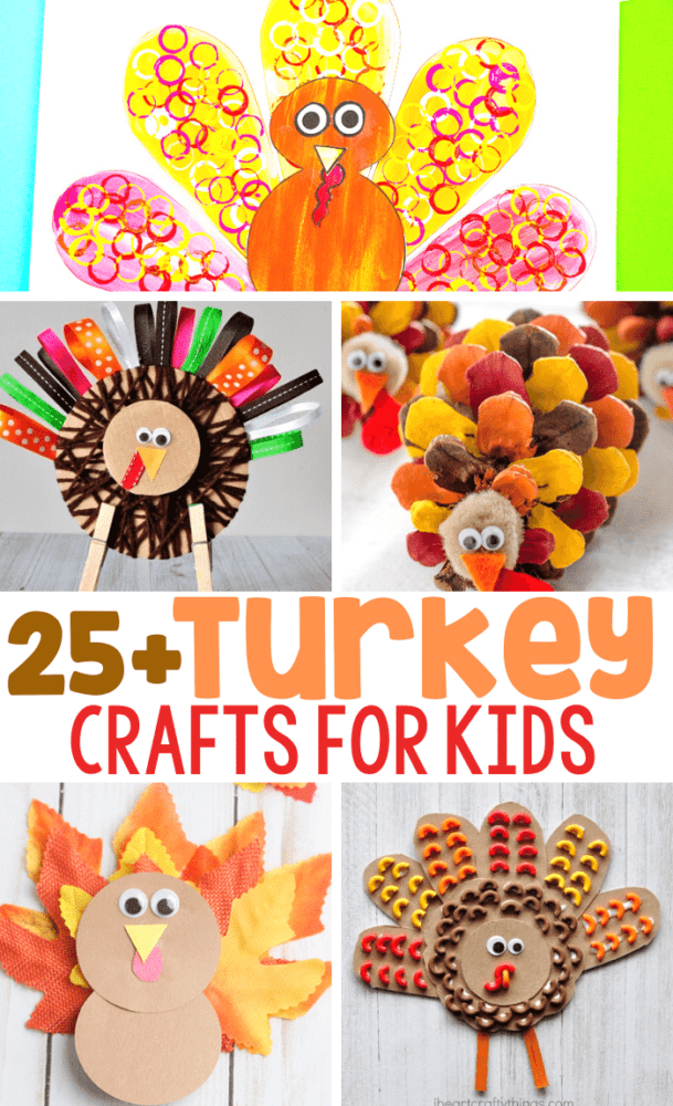 Tissue Paper Turkey Craft For Kids [Free Template]