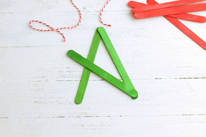 Popsicle Stick Christmas Ornament Craft