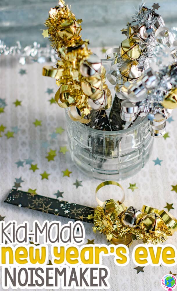 make a fun, easy noise maker for new years eve with your preschoolers!