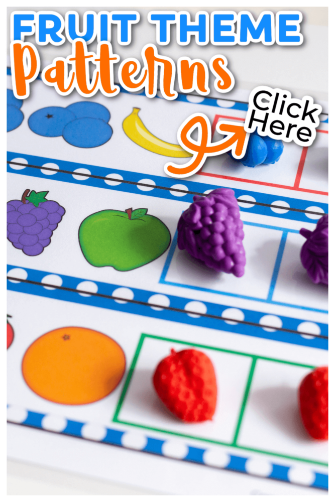 Fun Fruit Theme Pattern Activities for Preschool 6 preschool pattern activities printable set