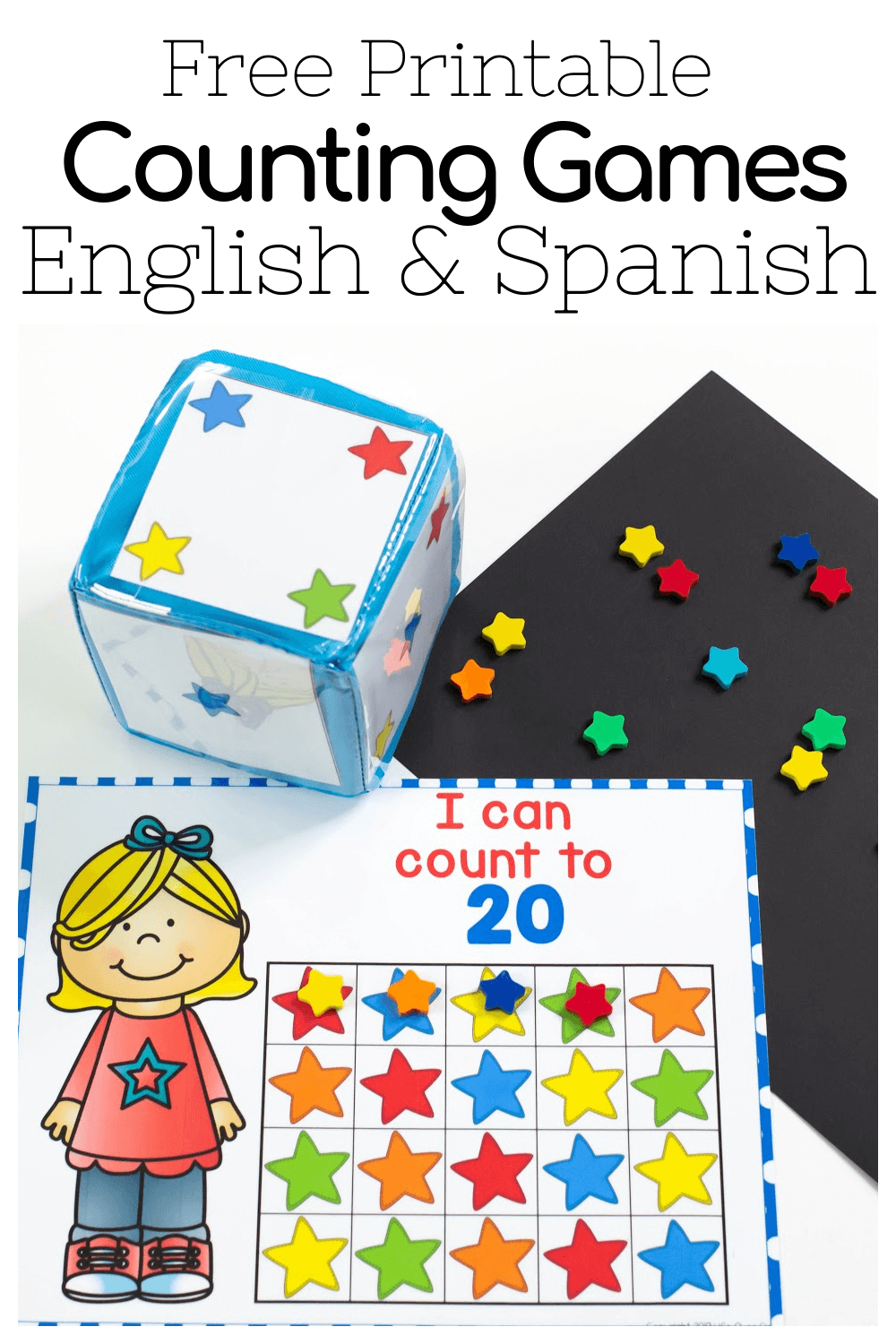 Star Mini Eraser Number Grid Game for Preschool Life Over C's