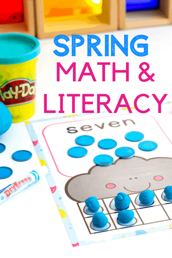 kids love the spring math activities that are included in the pre-k and preschool spring math and literacy pack.