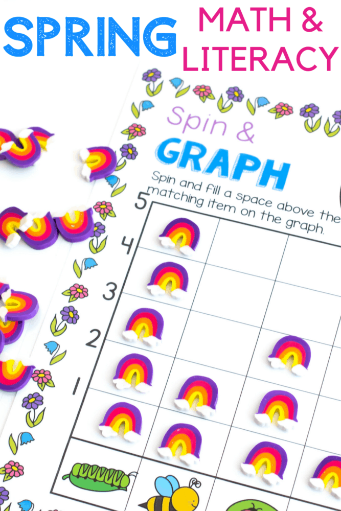 spring preschool math and literacy activities. counting, patterns, matching, sorting, alphabet activities and more!