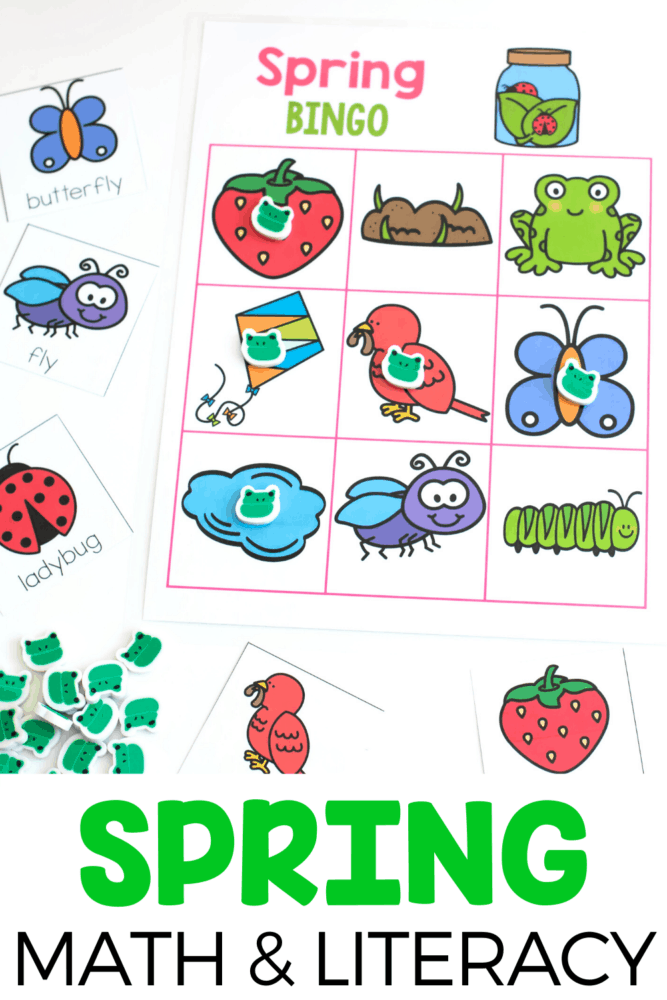 kids love the spring math activities that are included in the pre-k and preschool spring math and literacy pack.