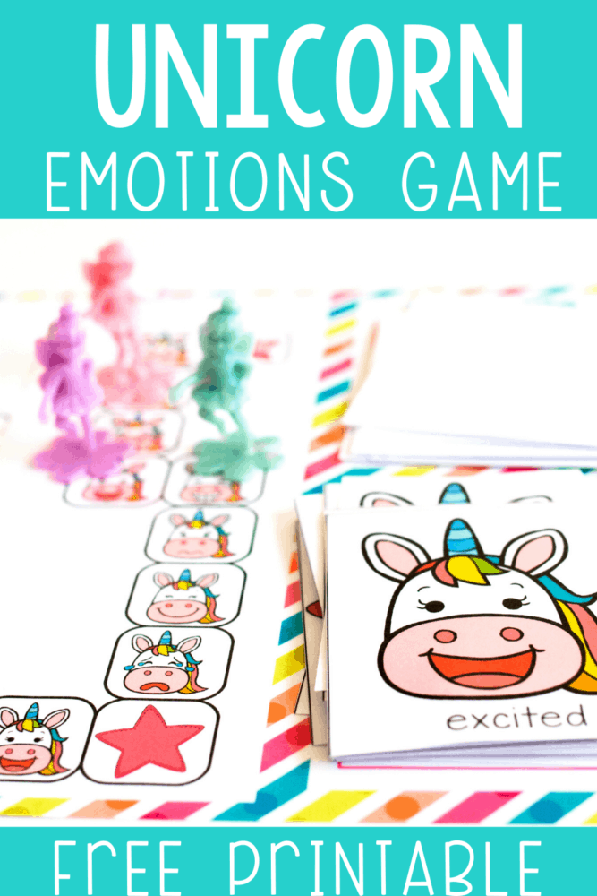 unicorn emotions game free printable