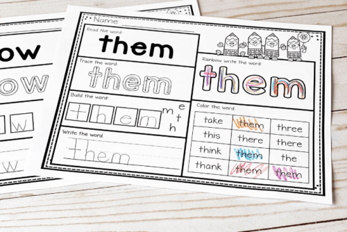 Free Printable Second Grade Sight Word Worksheets
