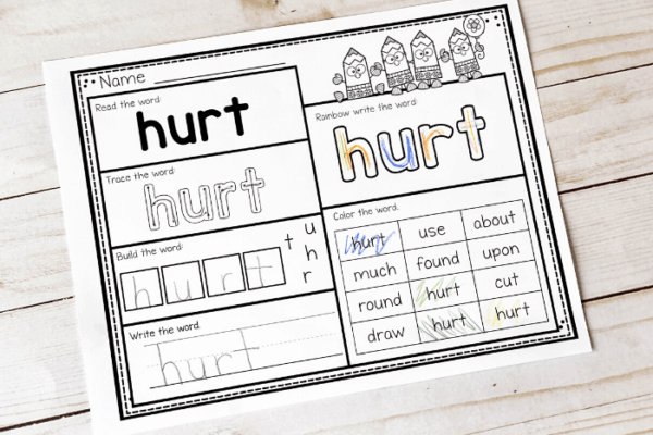 Free Printable Third Grade Sight Word Worksheets - Life Over C's