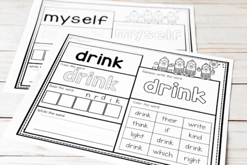 Free Printable Third Grade Sight Word Worksheets - Life Over C's
