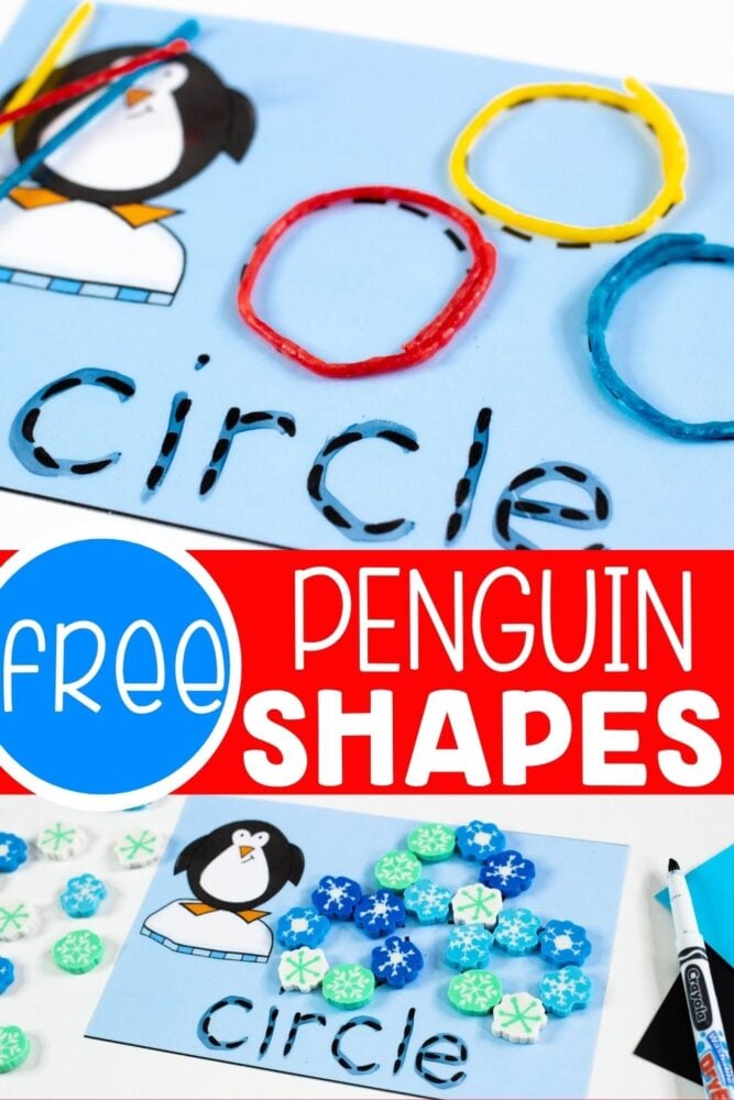 penguin shapes activity printables.
