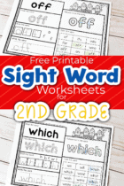 Free Printable Second Grade Sight Word Worksheets