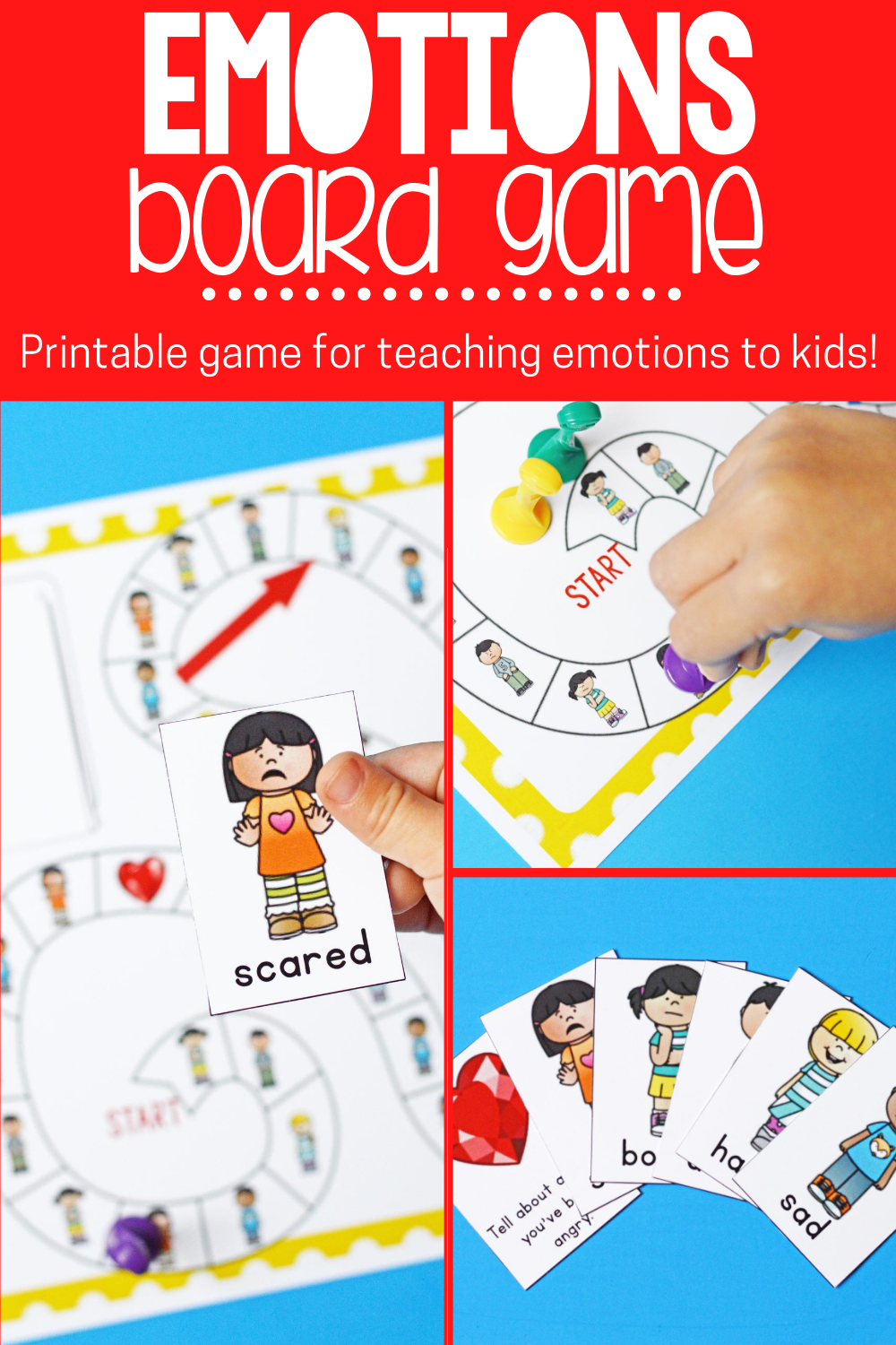 Free Printable Emotions Board Game for Kids - Life Over C's