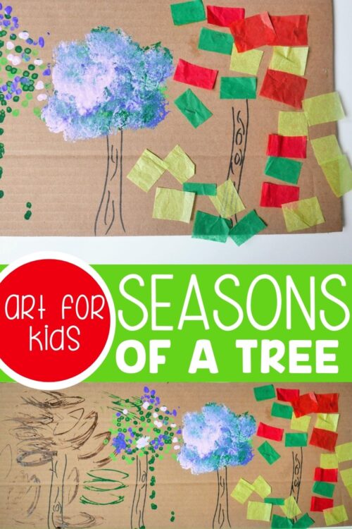 Easy Four Seasons of a Tree Art Activity for Kids