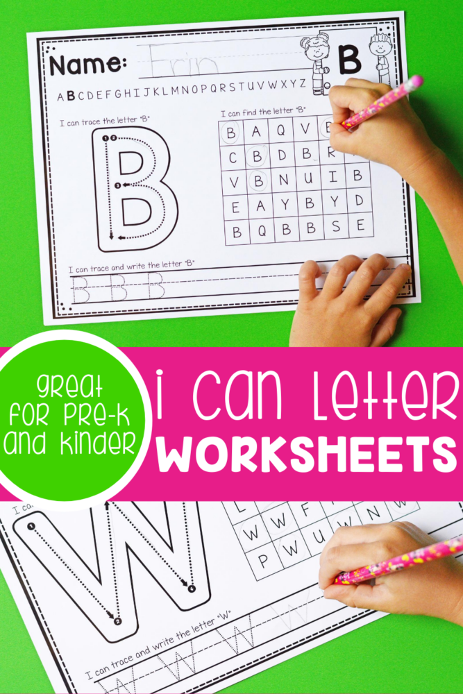 kindergarten letter worksheets