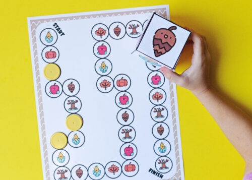 Free Printable Fall Theme Board Game for Preschool - Life Over C's