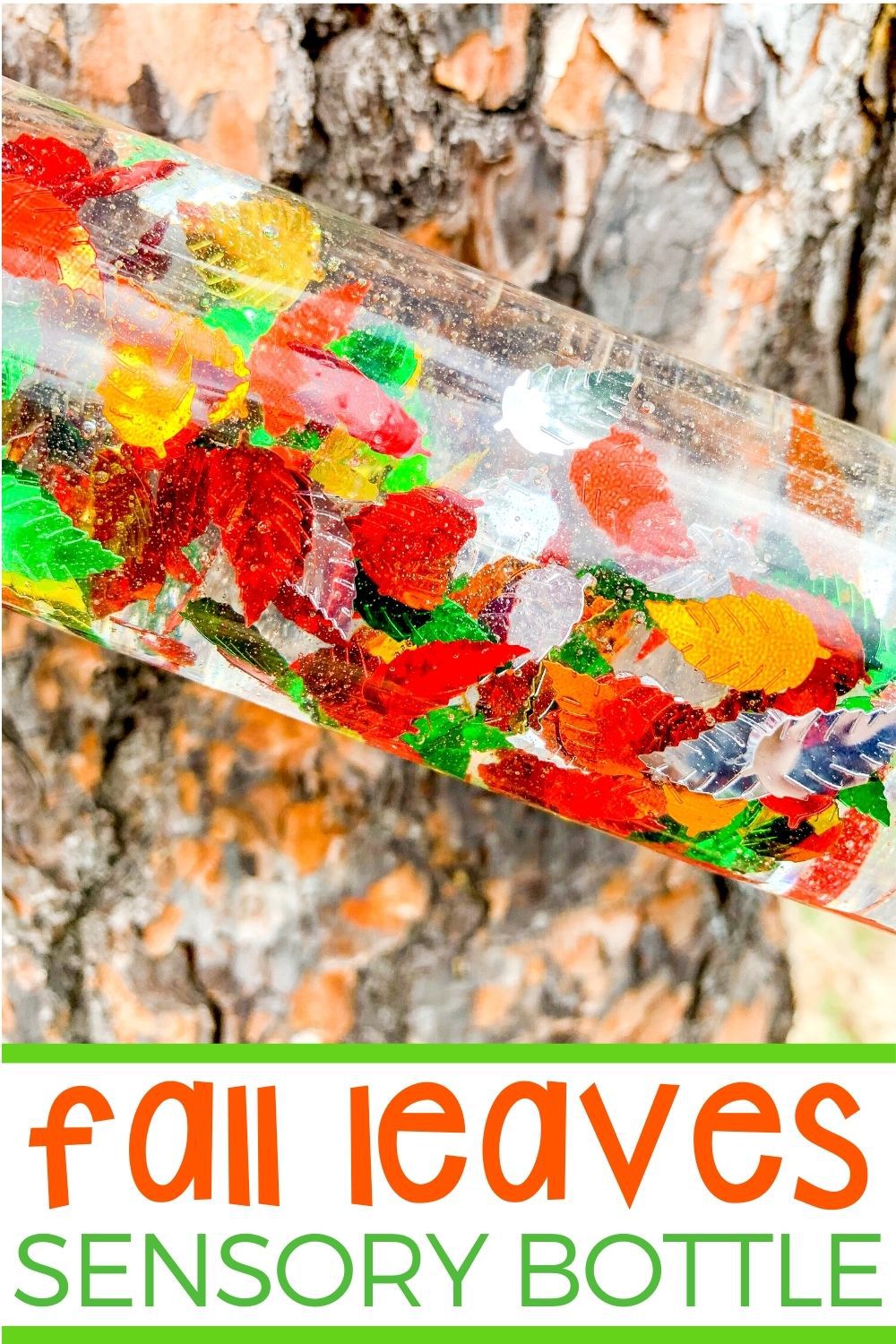 Easy Homemade Fall Sensory Bottle for Preschool