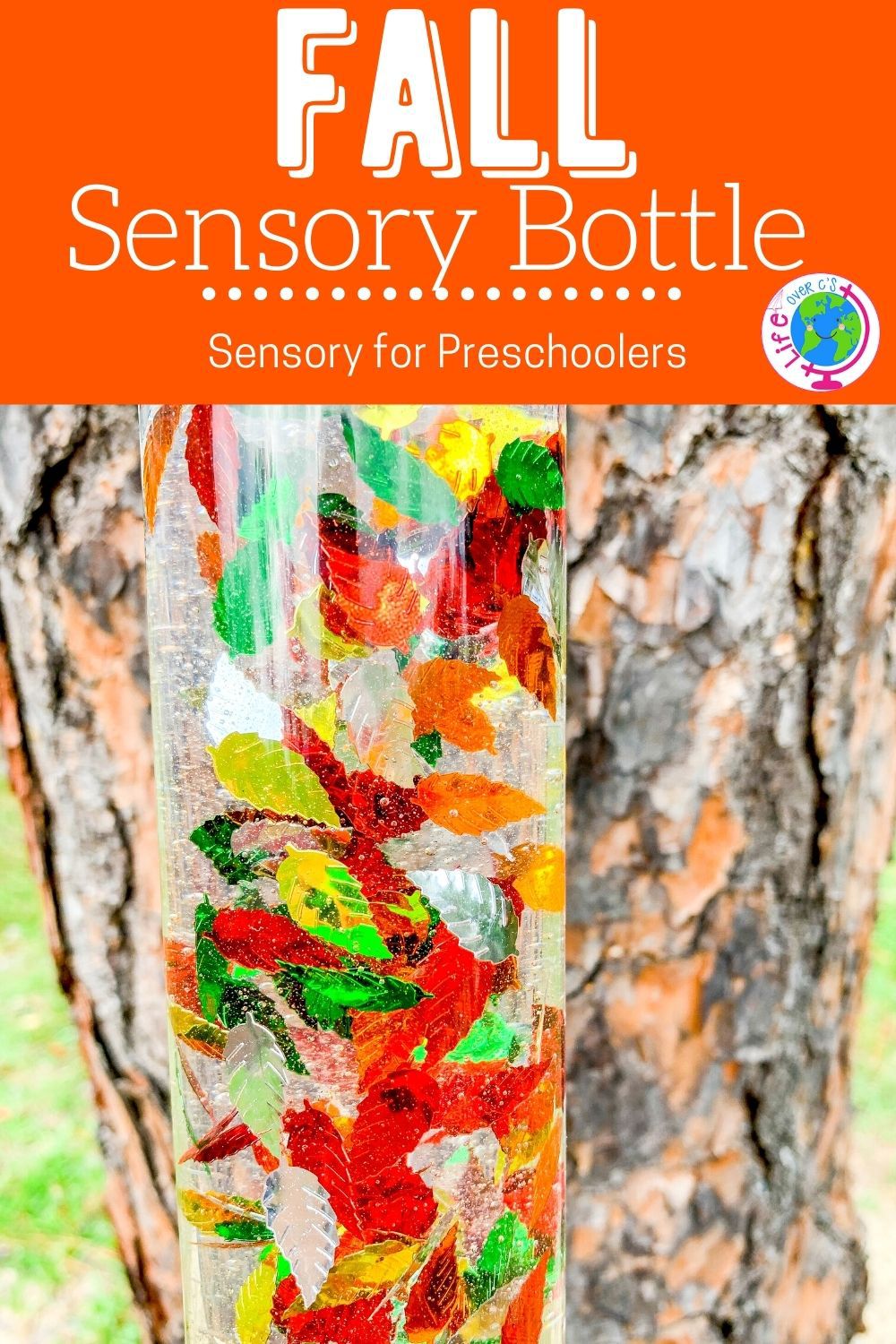 Easy Homemade Fall Sensory Bottle for Preschool
