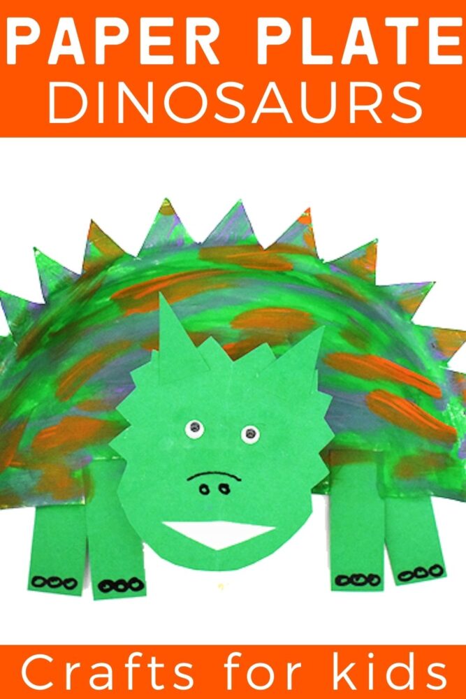 paper plate dinosaurs craft for kids