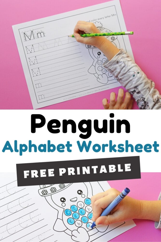 preschool penguin alphabet worksheets pinterest image.