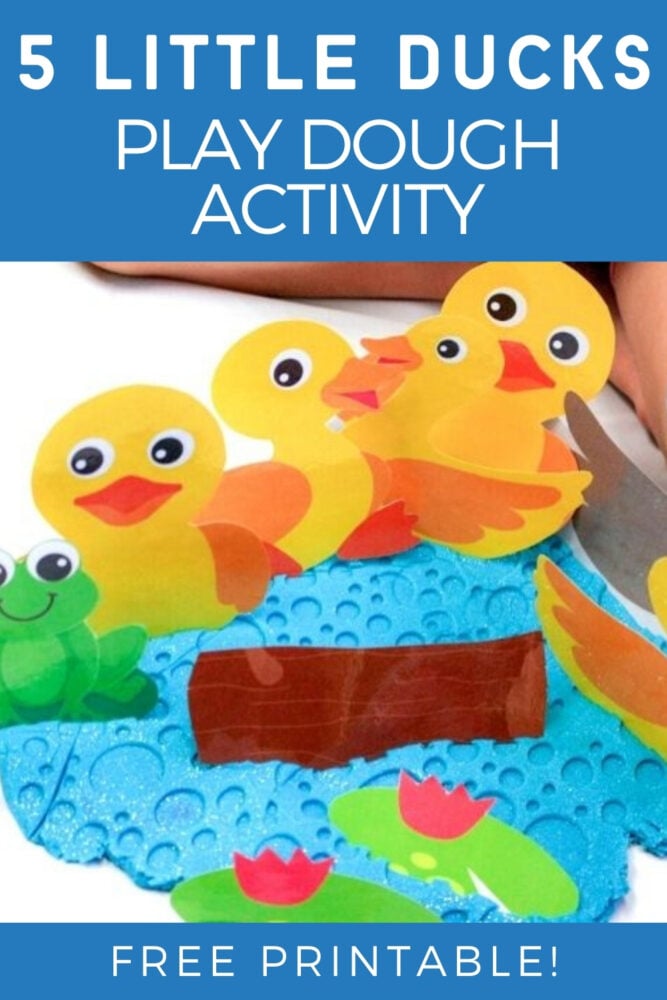 five little ducks play dough activity