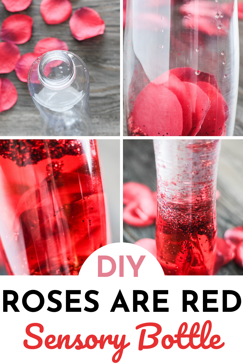 Easy DIY Valentine's Day Sensory Bottle for Preschoolers