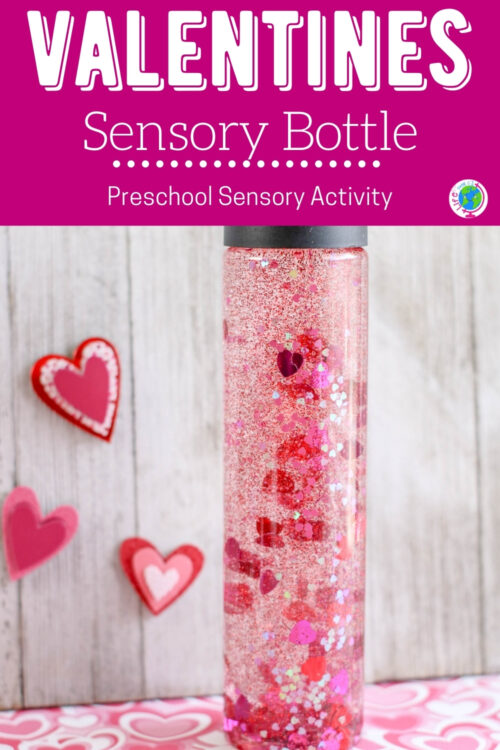 Easy DIY Hearts Sensory Bottle for Valentine's Day