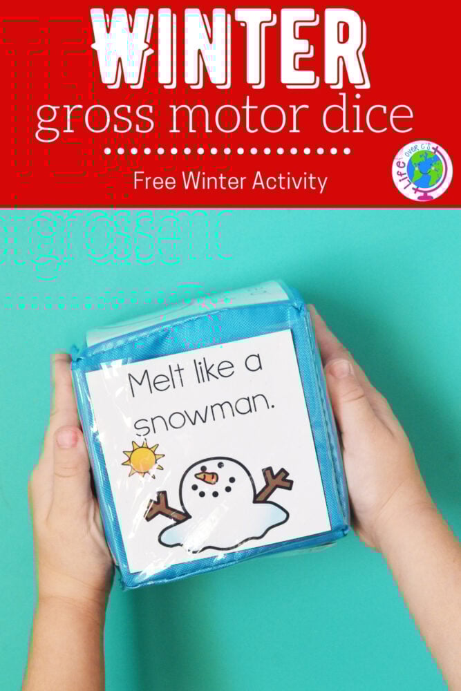 free winter gross motor dice activity