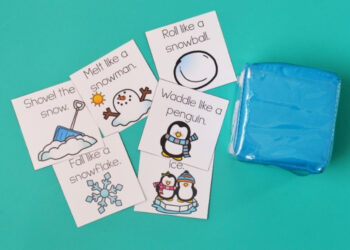 Free Printable Winter Gross Motor Cube for Brain Breaks