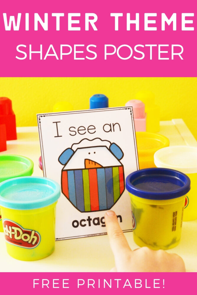 winter theme shapes posters