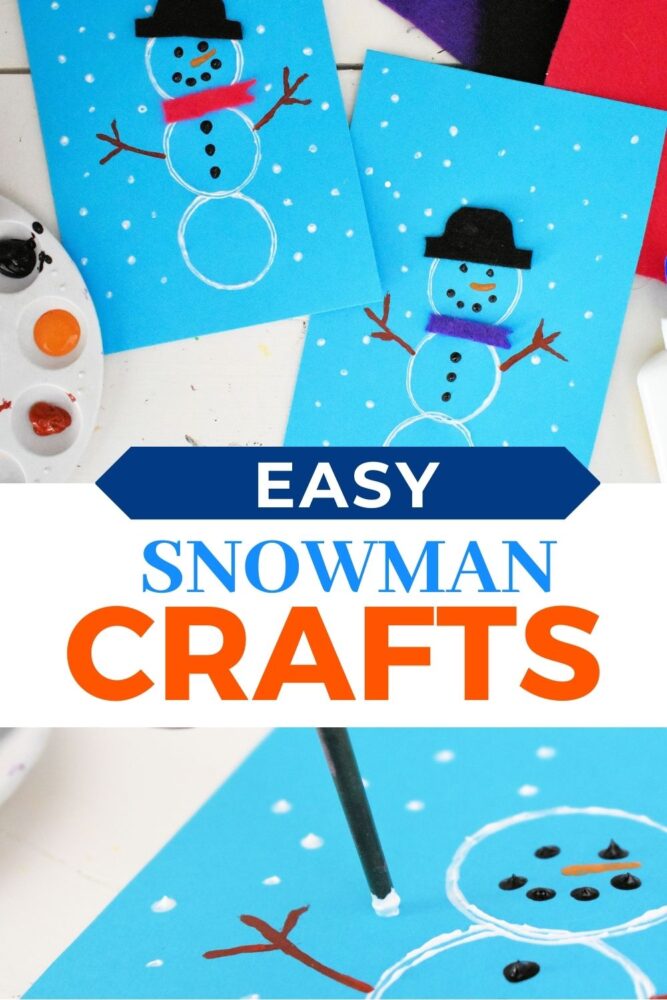 10 Fun and Easy Snowman Crafts for Preschoolers or Kindergarteners