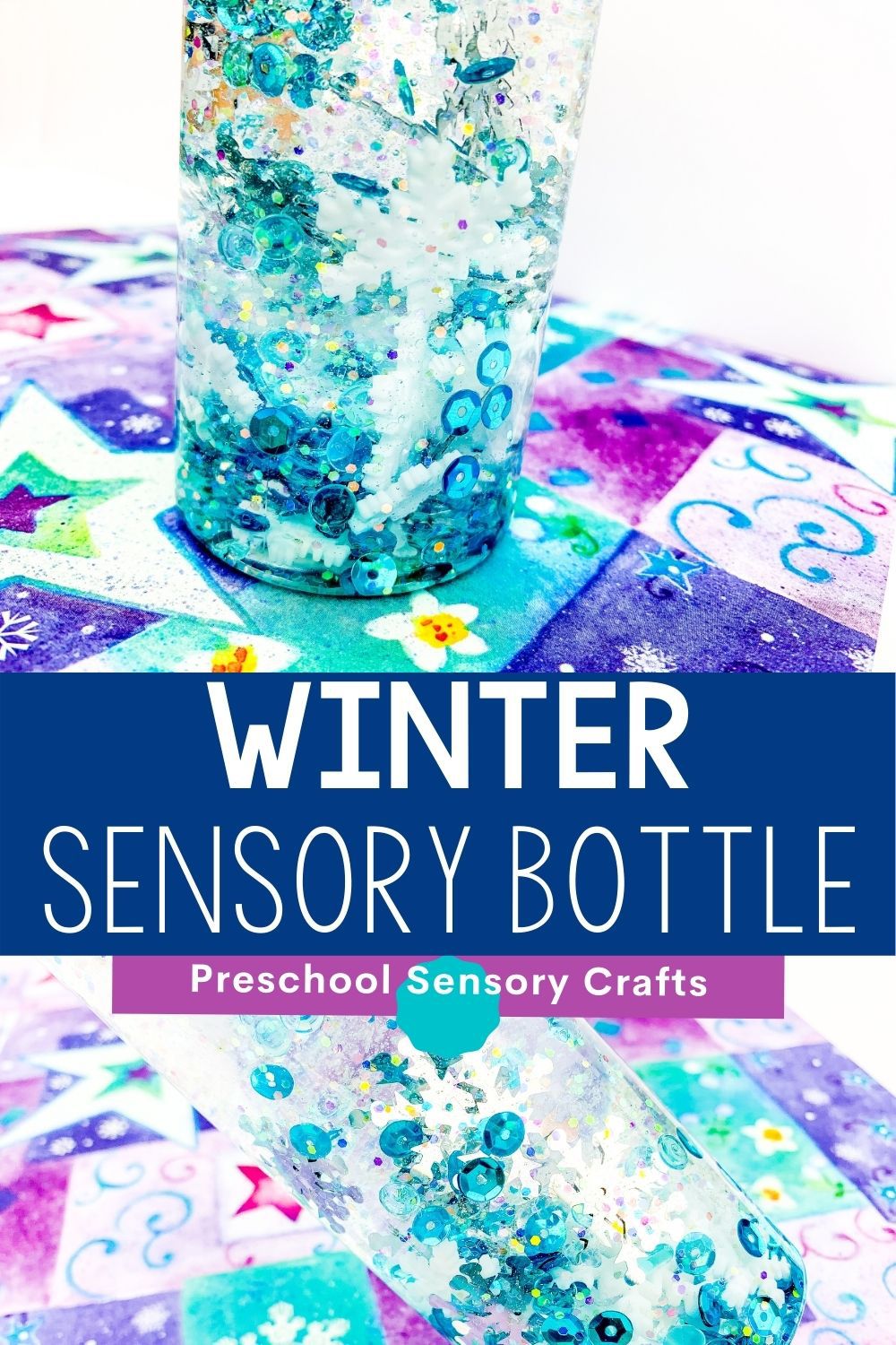 Easy Winter Sensory Bottle for Preschoolers and Toddlers