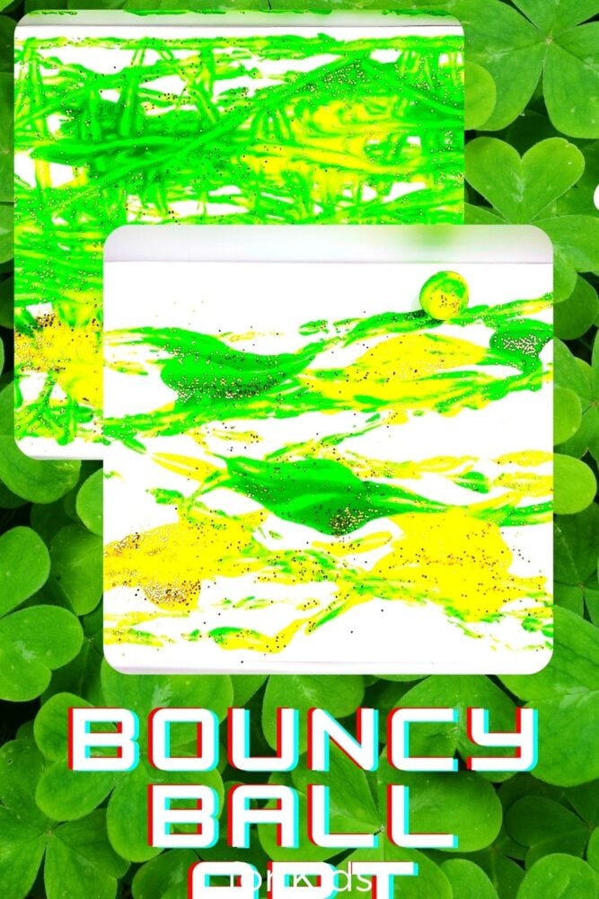 bouncy ball painting st. patrick's pin1