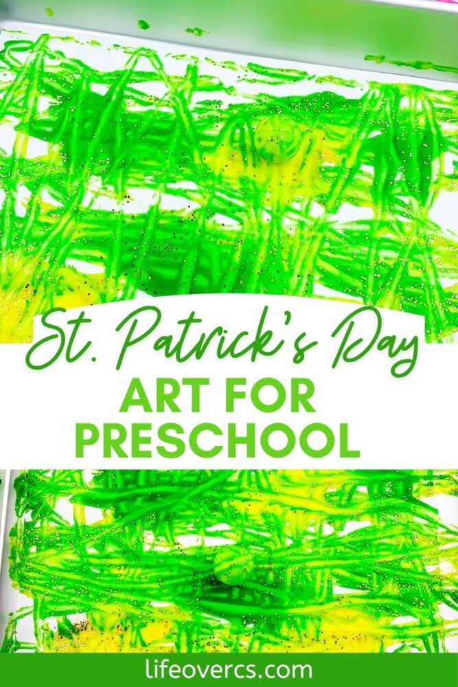 bouncy ball painting st. patrick's pin1