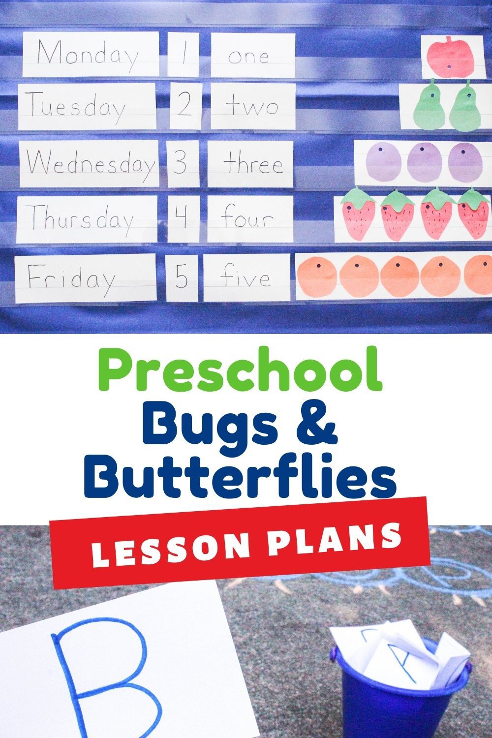 Easy bug and butterfly theme lesson plan for preschool life over c s