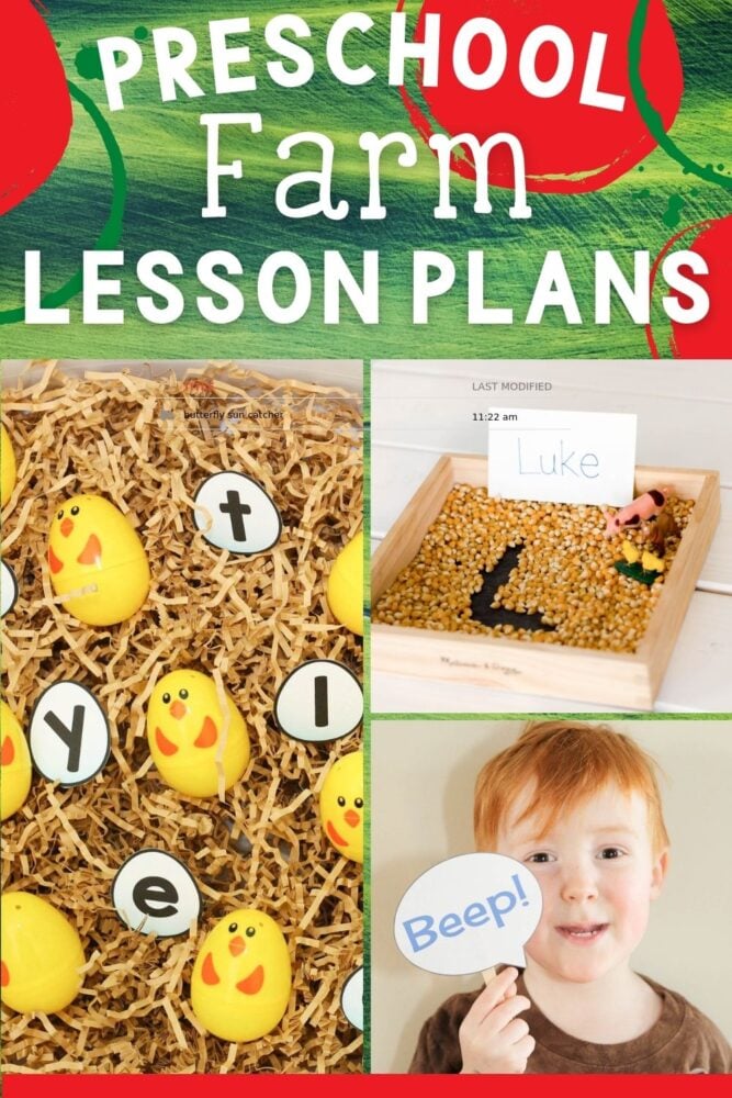 preschool farm lesson plans