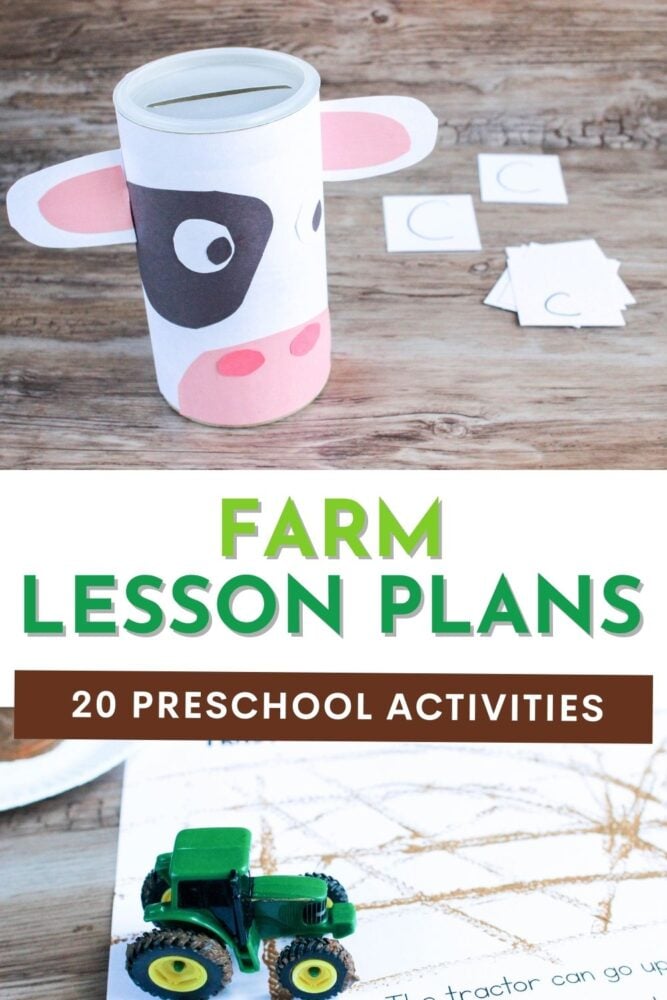 farm lesson plans with 20+ preschool activities